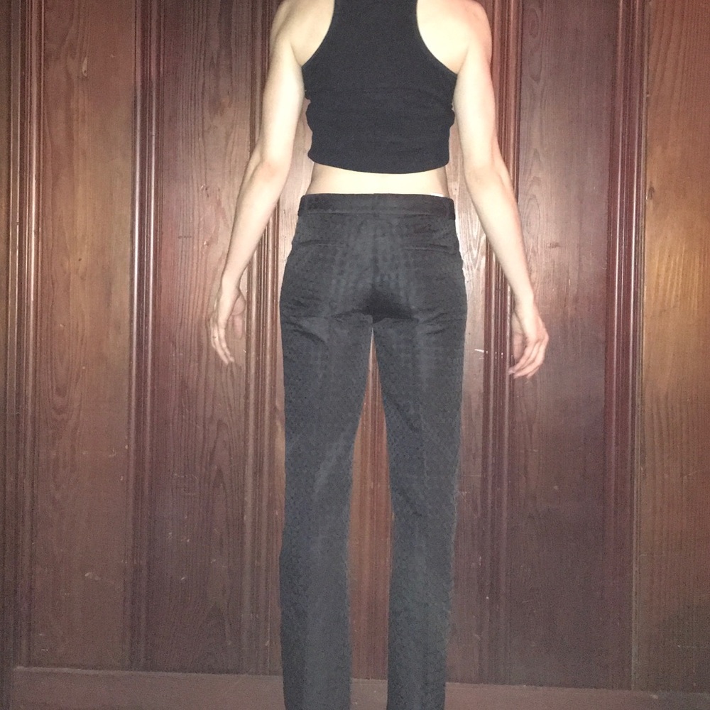 Texture woven black slacks - Picture 2 of 4
